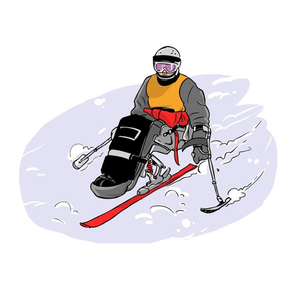 Dessins - ski assis