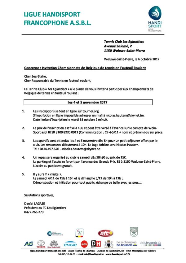 Invitation Tennis  –  4-5 NOV