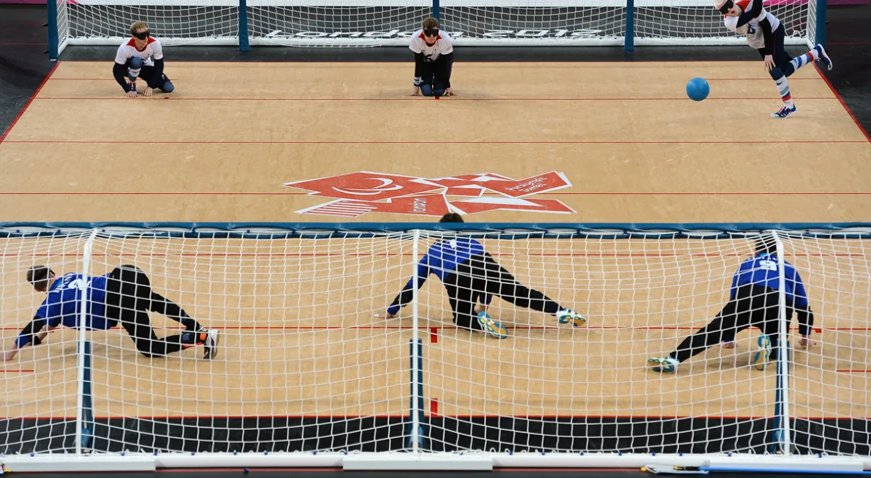 Joueurs de Goalball aux Jeux